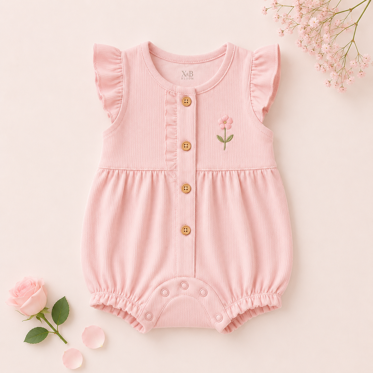 Pink Bloom Romper